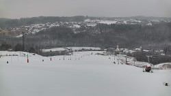Horní část sjezdovky skiareálu Hlubočky