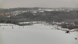 Horní část sjezdovky skiareálu Hlubočky