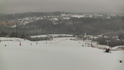 Horní část sjezdovky skiareálu Hlubočky