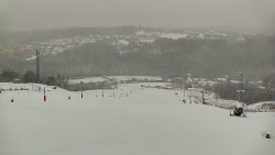 Horní část sjezdovky skiareálu Hlubočky