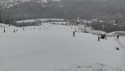 Horní část sjezdovky skiareálu Hlubočky