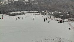 Horní část sjezdovky skiareálu Hlubočky