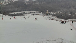 Horní část sjezdovky skiareálu Hlubočky