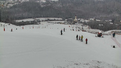 Horní část sjezdovky skiareálu Hlubočky