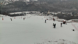 Horní část sjezdovky skiareálu Hlubočky