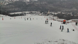 Horní část sjezdovky skiareálu Hlubočky