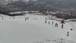 Horní část sjezdovky skiareálu Hlubočky