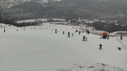 Horní část sjezdovky skiareálu Hlubočky