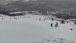 Horní část sjezdovky skiareálu Hlubočky