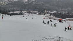 Horní část sjezdovky skiareálu Hlubočky