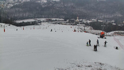 Horní část sjezdovky skiareálu Hlubočky