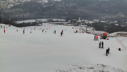 Horní část sjezdovky skiareálu Hlubočky