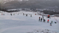 Horní část sjezdovky skiareálu Hlubočky