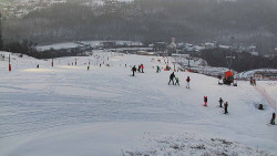 Horní část sjezdovky skiareálu Hlubočky