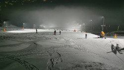 Horní část sjezdovky skiareálu Hlubočky