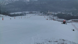 Horní část sjezdovky skiareálu Hlubočky