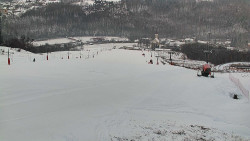 Horní část sjezdovky skiareálu Hlubočky