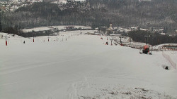 Horní část sjezdovky skiareálu Hlubočky