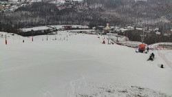 Horní část sjezdovky skiareálu Hlubočky