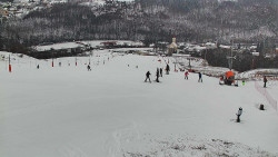 Horní část sjezdovky skiareálu Hlubočky