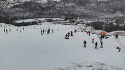 Horní část sjezdovky skiareálu Hlubočky