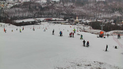 Horní část sjezdovky skiareálu Hlubočky