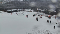 Horní část sjezdovky skiareálu Hlubočky