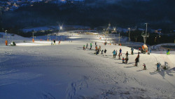 Horní část sjezdovky skiareálu Hlubočky