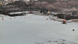 Horní část sjezdovky skiareálu Hlubočky