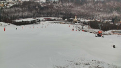 Horní část sjezdovky skiareálu Hlubočky