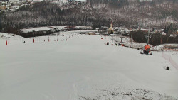 Horní část sjezdovky skiareálu Hlubočky