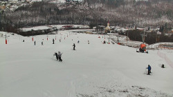 Horní část sjezdovky skiareálu Hlubočky