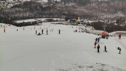 Horní část sjezdovky skiareálu Hlubočky