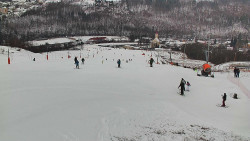 Horní část sjezdovky skiareálu Hlubočky