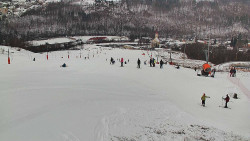 Horní část sjezdovky skiareálu Hlubočky