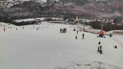 Horní část sjezdovky skiareálu Hlubočky