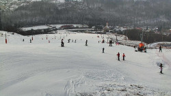 Horní část sjezdovky skiareálu Hlubočky