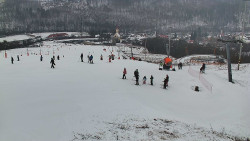 Horní část sjezdovky skiareálu Hlubočky