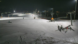 Horní část sjezdovky skiareálu Hlubočky