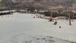 Horní část sjezdovky skiareálu Hlubočky