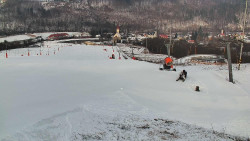 Horní část sjezdovky skiareálu Hlubočky