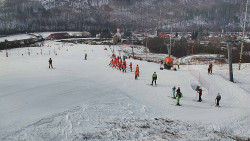 Horní část sjezdovky skiareálu Hlubočky