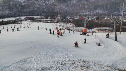 Horní část sjezdovky skiareálu Hlubočky