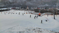 Horní část sjezdovky skiareálu Hlubočky