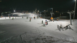 Horní část sjezdovky skiareálu Hlubočky