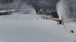 Horní část sjezdovky skiareálu Hlubočky