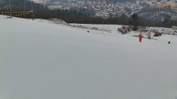 Horní část sjezdovky skiareálu Hlubočky