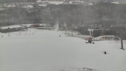 Horní část sjezdovky skiareálu Hlubočky