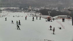 Horní část sjezdovky skiareálu Hlubočky