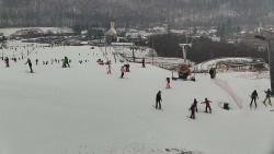 Horní část sjezdovky skiareálu Hlubočky